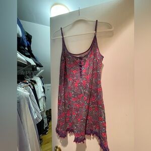 2010 Free People Floral Sleeveless Mini Dress